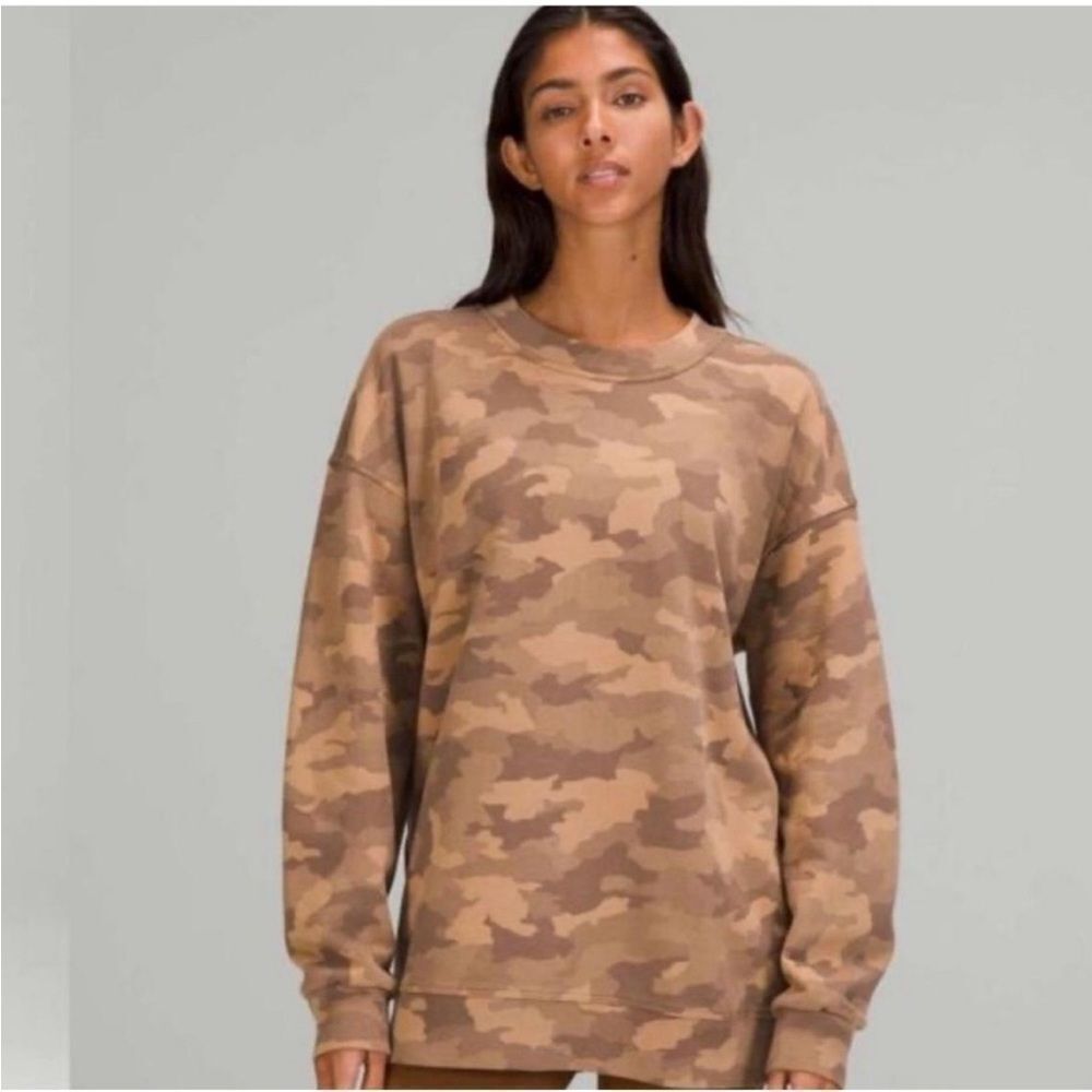 Lululemon Perfectly Oversized Crew Beige Camo